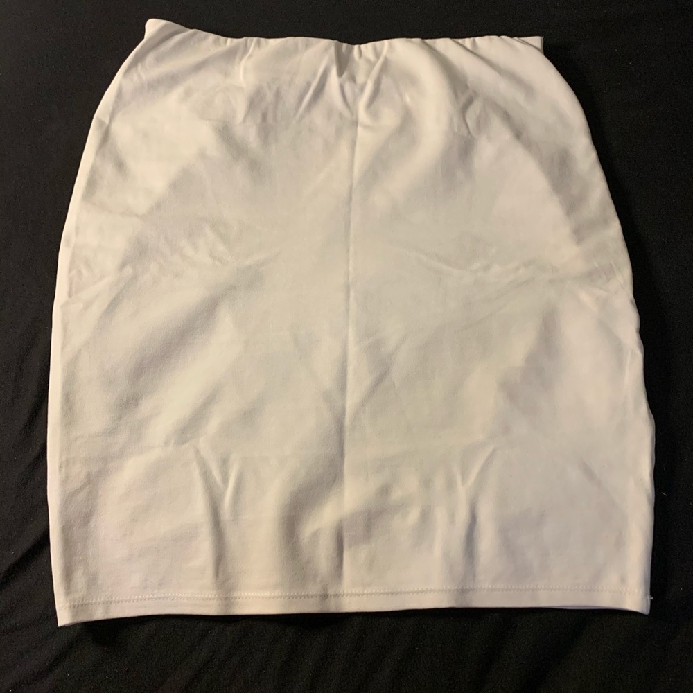 All White Pencil Skirt